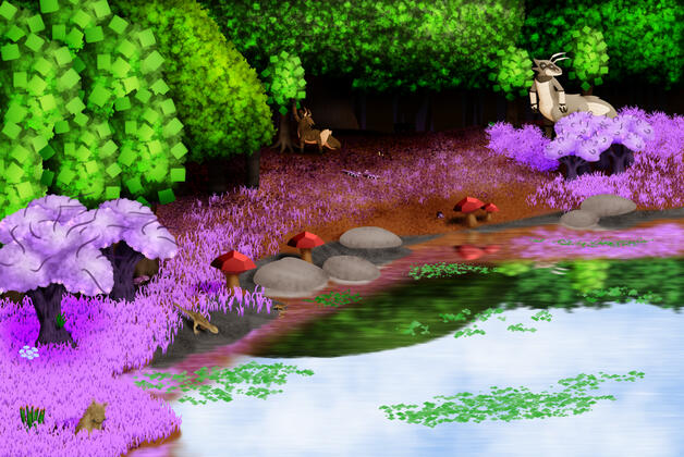 High res detailed environment scene (est. $300)